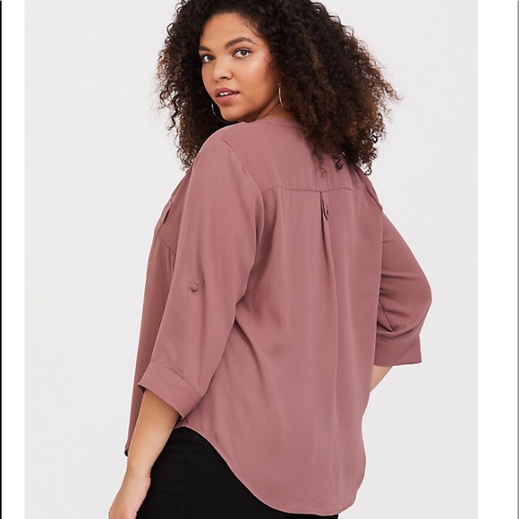 ❌SOLD❌ HARPER - WALNUT GEORGETTE PULLOVER BLOUSE - Picture 3 of 7